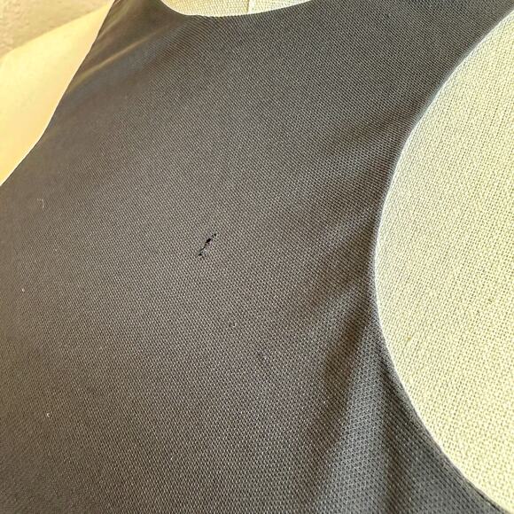 Halston Black Tank Gown Size 8 Cocktail Bodycon Halter Chic Maxi Dress $545 Flaw - Picture 10 of 10